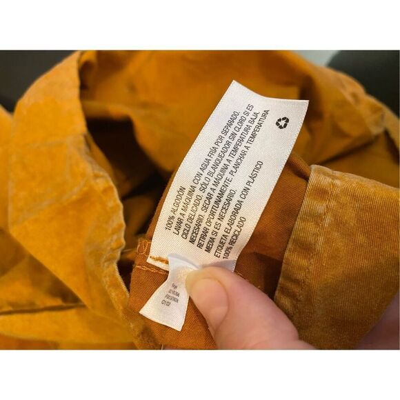 AVA & VIV Pumpkin Burnt Orange 100% Cotton Scoop Neck 3/4 Puff Sleeve Knee-lengt - Picture 13 of 14